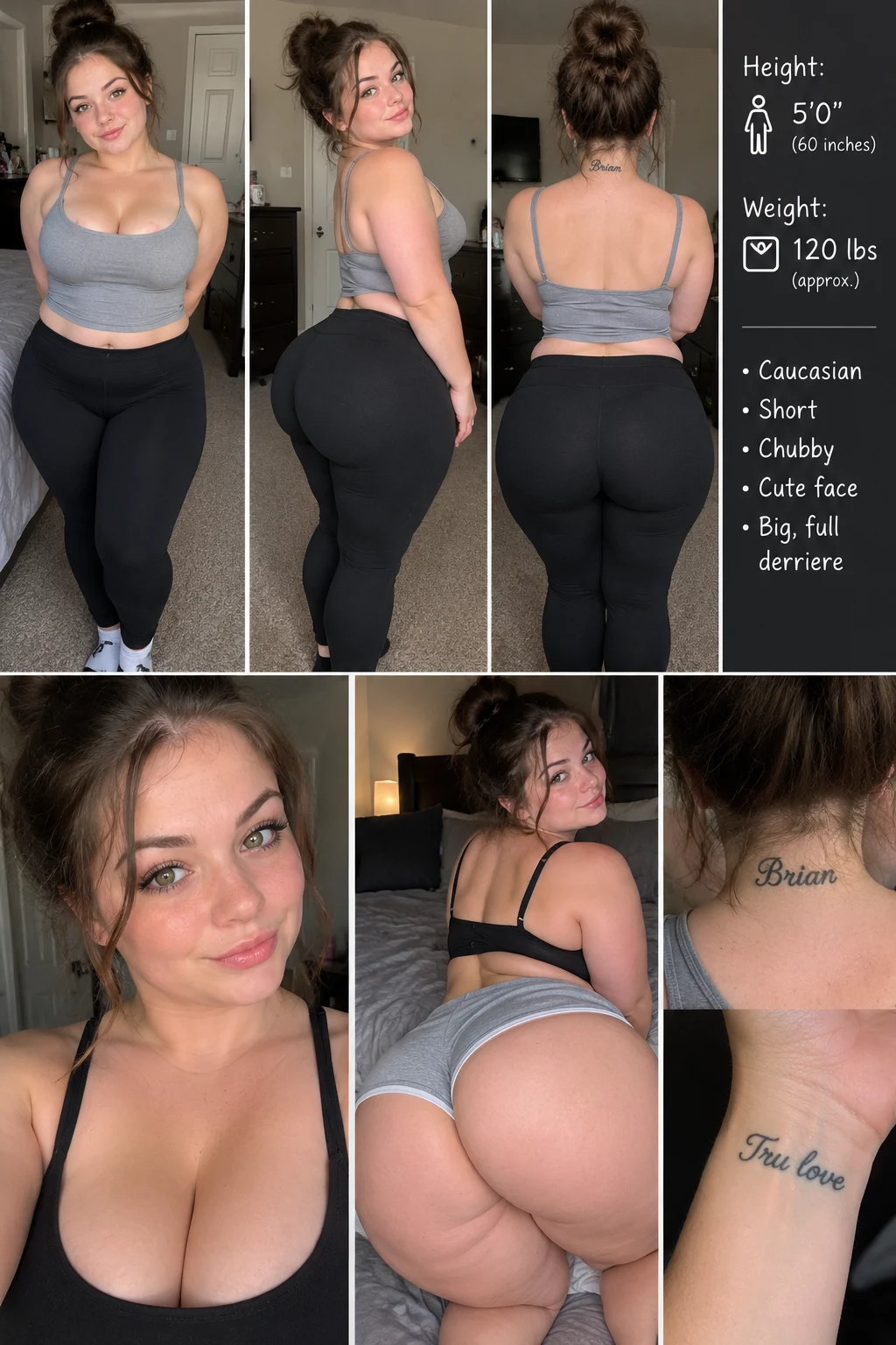 Using the woman from the photo as a reference make a pov  photorealistic image of her bent over face down ass up causing thr user to see him self slide in and out of her semen filled pussy. Her tight puckered little asshole is visible too. Casual nsfw photo. Semen dripping, high definition. Doggy style. Big round ass. Chubby